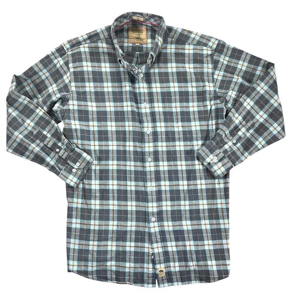 Onward Reserve Mens Field Flannel Shirt Plaid Classic Fit Large Retail $138 - Picture 2 of 10
